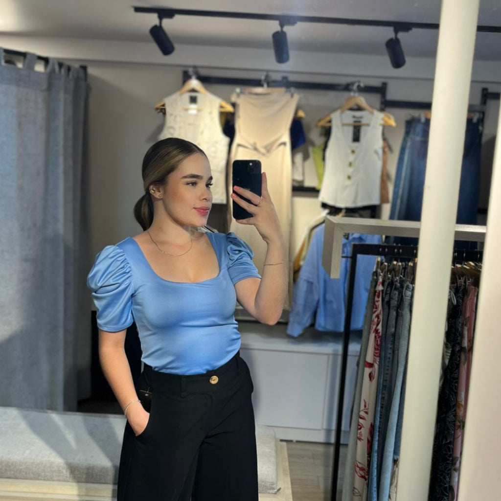 BLUSA MANGA BOMBACHA